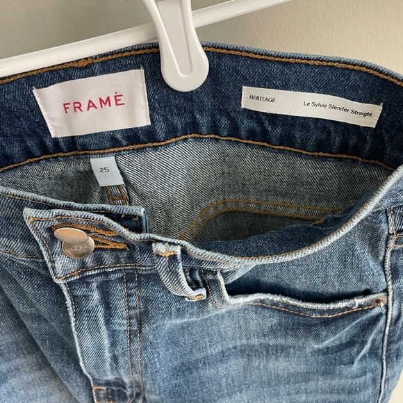 Frame Denim Heritage Le Sylvie Slender Straight Leg Jeans - Size 25 - Picture 5 of 14
